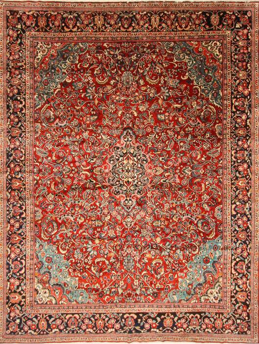 Mahal Blue Hand Knotted 112 X 147  Area Rug 250-30438 Image 0