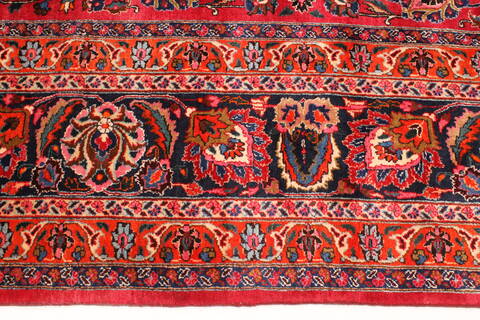 Mashad Beige Hand Knotted 1011 X 152  Area Rug 250-30440 Image 2