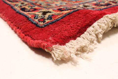 Mashad Red Hand Knotted 112 X 146  Area Rug 250-30441 Image 10