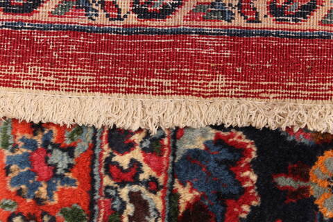 Mashad Red Hand Knotted 112 X 146  Area Rug 250-30441 Image 11
