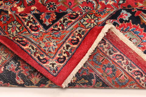 Mashad Red Hand Knotted 112 X 146  Area Rug 250-30441 Image 1