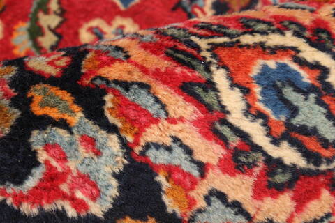 Mashad Red Hand Knotted 112 X 146  Area Rug 250-30441 Image 4