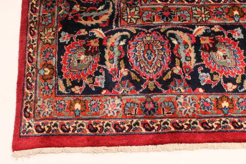 Mashad Red Hand Knotted 112 X 146  Area Rug 250-30441 Image 5