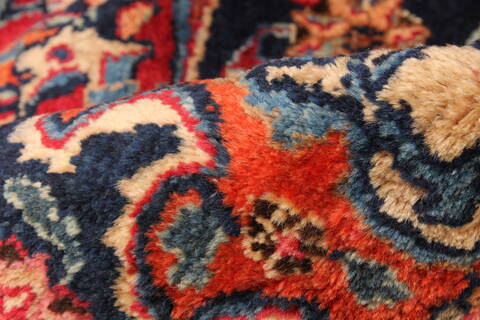 Mashad Red Hand Knotted 116 X 165  Area Rug 250-30442 Image 12
