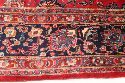Mashad Red Hand Knotted 116 X 165  Area Rug 250-30442 Image 2