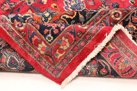 Mashad Red Hand Knotted 116 X 165  Area Rug 250-30442 Image 8