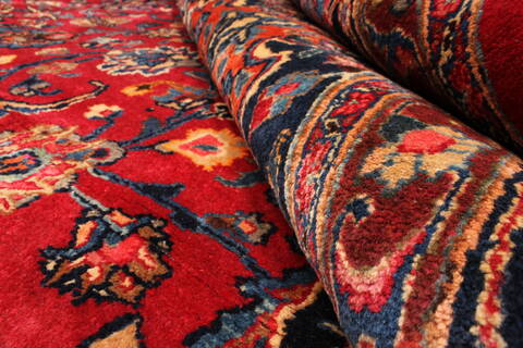 Mashad Red Hand Knotted 116 X 165  Area Rug 250-30442 Image 9