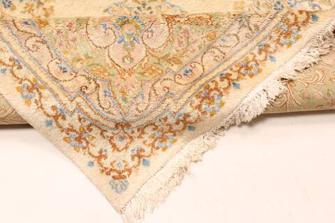 Kerman Beige Hand Knotted 90 X 201  Area Rug 250-30449 Image 6