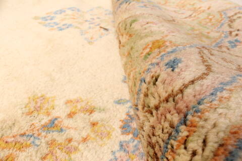 Kerman Beige Hand Knotted 90 X 201  Area Rug 250-30449 Image 7