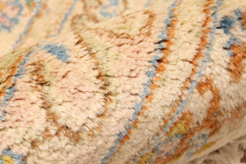 Kerman Beige Hand Knotted 90 X 201  Area Rug 250-30449 Image 9