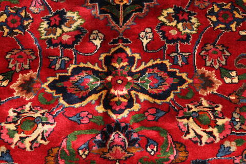 Mashad Red Hand Knotted 104 X 160  Area Rug 250-30450 Image 10