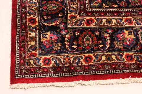 Mashad Red Hand Knotted 104 X 160  Area Rug 250-30450 Image 6