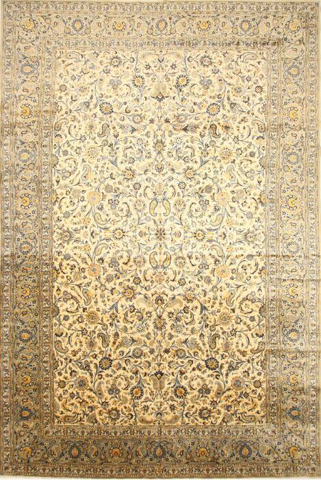 Kashan Blue Hand Knotted 117 X 177  Area Rug 250-30455 Image 0