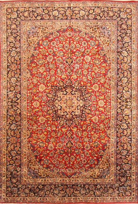 Najaf-abad Red Hand Knotted 99 X 145  Area Rug 250-30457 Image 0