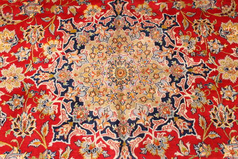 Najaf-abad Red Hand Knotted 124 X 168  Area Rug 250-30460 Image 12