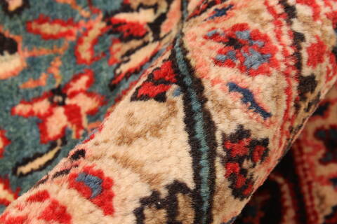 Hamedan Beige Hand Knotted 107 X 143  Area Rug 250-30467 Image 12