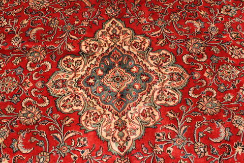 Hamedan Beige Hand Knotted 107 X 143  Area Rug 250-30467 Image 1
