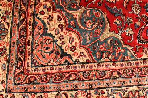 Hamedan Beige Hand Knotted 107 X 143  Area Rug 250-30467 Image 3