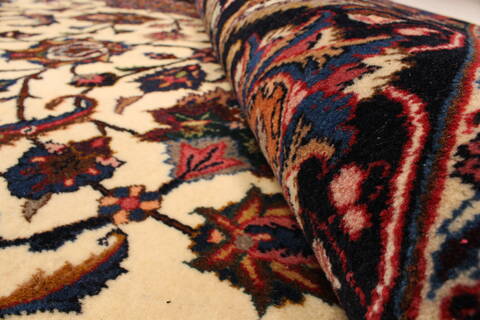 Mashad Beige Hand Knotted 113 X 163  Area Rug 250-30468 Image 1