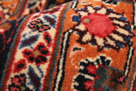 Mashad Beige Hand Knotted 113 X 163  Area Rug 250-30468 Image 4
