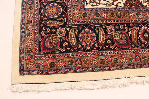 Mashad Beige Hand Knotted 113 X 163  Area Rug 250-30468 Image 6