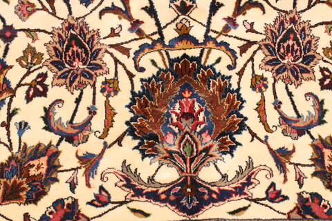 Mashad Beige Hand Knotted 113 X 163  Area Rug 250-30468 Image 9