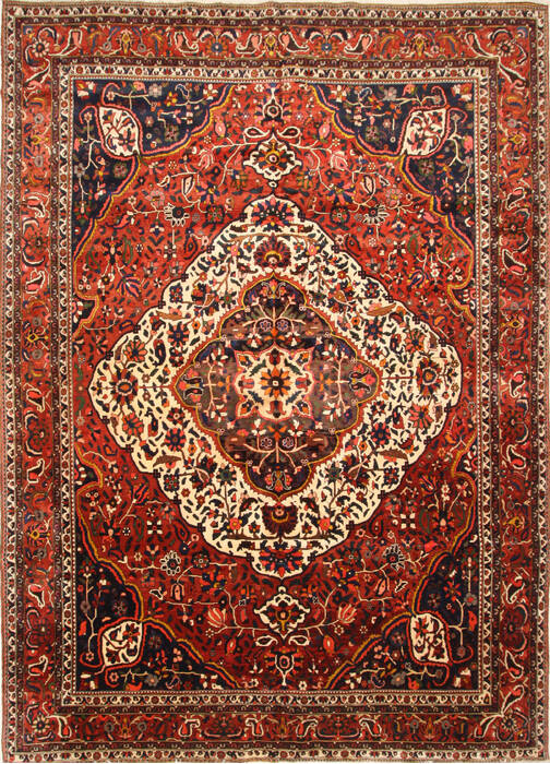 Bakhtiar Beige Hand Knotted 104 X 146  Area Rug 250-30474 Image 0