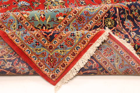 Kashan Red Hand Knotted 115 X 163  Area Rug 250-30476 Image 2