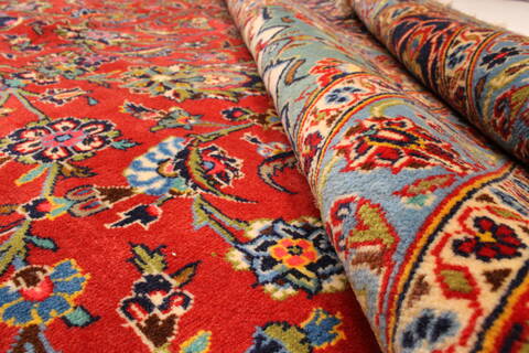 Kashan Red Hand Knotted 115 X 163  Area Rug 250-30476 Image 3