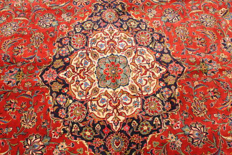 Kashan Red Hand Knotted 115 X 163  Area Rug 250-30476 Image 8