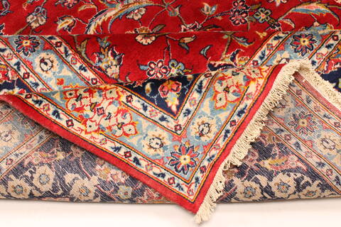 Yazd Red Hand Knotted 118 X 159  Area Rug 250-30477 Image 1