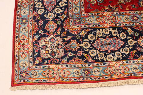 Yazd Red Hand Knotted 118 X 159  Area Rug 250-30477 Image 6