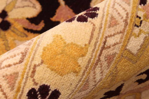Agra Beige Hand Knotted 1311 X 1810  Area Rug 250-30481 Image 10