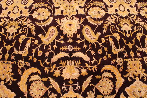 Agra Beige Hand Knotted 1311 X 1810  Area Rug 250-30481 Image 12