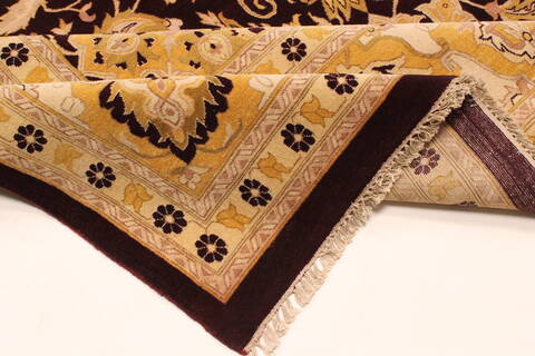 Agra Beige Hand Knotted 1311 X 1810  Area Rug 250-30481 Image 6