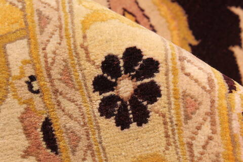 Agra Beige Hand Knotted 1311 X 1810  Area Rug 250-30481 Image 9