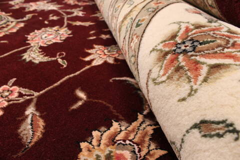 Tabriz Beige Hand Knotted 120 X 150  Area Rug 250-30489 Image 8