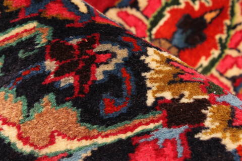 Khorasan Red Square Hand Knotted 118 X 131  Area Rug 250-30496 Image 10