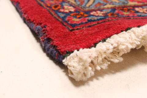 Khorasan Red Square Hand Knotted 118 X 131  Area Rug 250-30496 Image 4