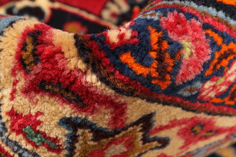Khorasan Red Square Hand Knotted 118 X 131  Area Rug 250-30496 Image 9