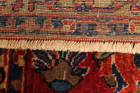 Sarouk Red Hand Knotted 112 X 165  Area Rug 250-30501 Image 10