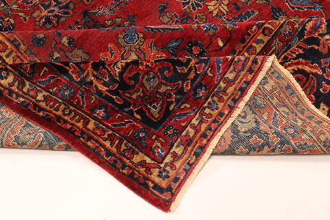 Sarouk Red Hand Knotted 112 X 165  Area Rug 250-30501 Image 1
