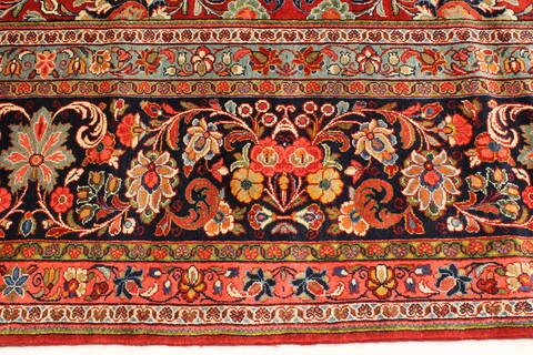 Mashad Red Hand Knotted 138 X 205  Area Rug 250-30506 Image 1
