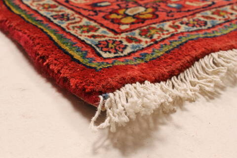 Mashad Red Hand Knotted 138 X 205  Area Rug 250-30506 Image 3