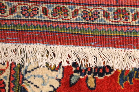 Mashad Red Hand Knotted 138 X 205  Area Rug 250-30506 Image 4