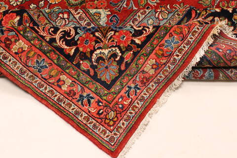 Mashad Red Hand Knotted 138 X 205  Area Rug 250-30506 Image 6