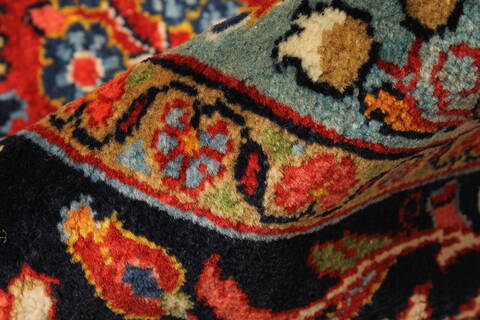 Mashad Red Hand Knotted 138 X 205  Area Rug 250-30506 Image 9