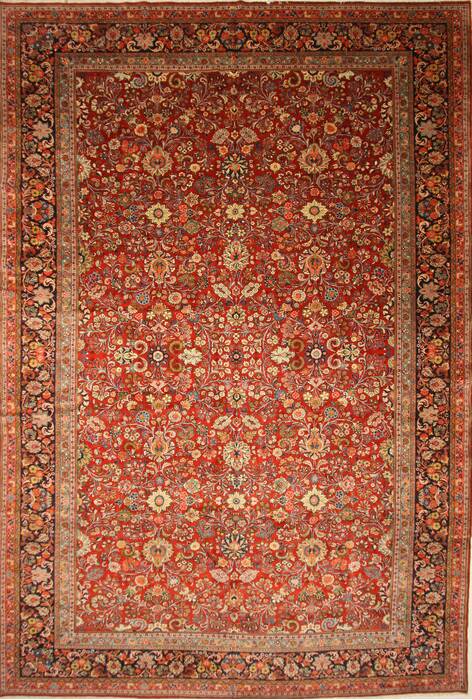 Mashad Red Hand Knotted 138 X 205  Area Rug 250-30506 Image 0