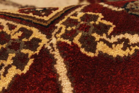 Agra Beige Square Hand Knotted 120 X 120  Area Rug 250-30508 Image 2