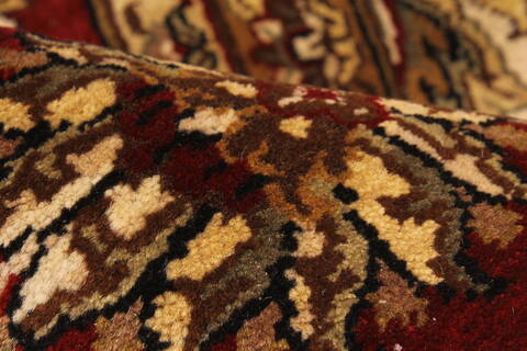 Agra Beige Square Hand Knotted 120 X 120  Area Rug 250-30508 Image 5